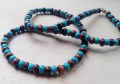 Ketting hout bruin blauw